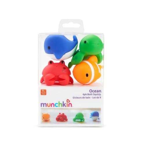 Munchkin Ocean Squirts Baby Bath Toy, 4 pack