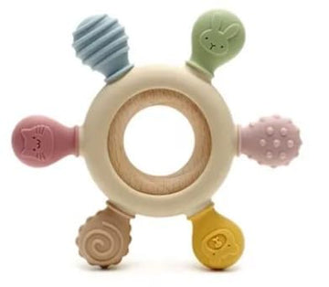 Beechwood Ring Teether (Pastel)