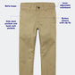 The Children'S Place Baby Boys' And Toddler Stretch Chino Pants, Flax 2-Pack, 3T