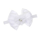 Baby Flower Chiffon Floral Headband With Bow Hair Band And Headwear Bbg75 (-White Bow-)