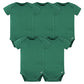 Gerber Baby 5 Pack Onesies Multi-Packs Bundle Interlock 180 Gsm, Kelly Green, 18 Months