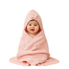 Babyholic Super Soft Hooded Baby Wrapping Blanket, Lightweight Cozy Bath and Swaddle Wrap for Newborn Boys & Girls, Pink