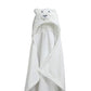 PINDIA 1Pc Ultra Soft Fleece Cute Hooded Bath Towel/Wrapper/Blanket/Gown for New Born Baby  White