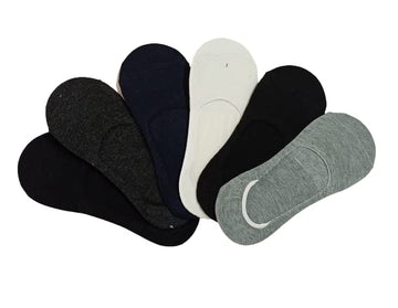Justin Dustin AntiSlip Unisex No Show Cotton Loafer Socks With Antislip Silicon Grip (Multicolour,Pack Of 6 Pairs)