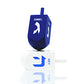The Dreidel Company Hanukkah Hand Painted Extra Large Blue & White Wooden Dreidels - Includes Game Instruction Cards- (4-Pack Xl