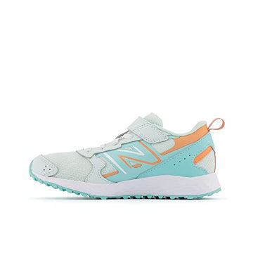 New Balance Baby Kids Fresh Foam 650 V1 Bungee Lace With Top Strap Running Shoe, Light Surf/Peach Glaze/Surf, 2 Wide Us Unisex I
