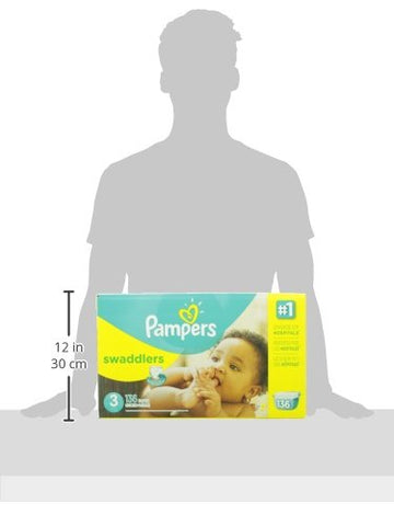 Pampers Swaddlers Disposable Diapers Size 3, 136 Count, Economy