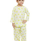 Chheent Cotton Unisex Animal Printed Night Dress Suit Sleepwear Girls, Boys (45 Years, Light Green)