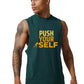 Chkokko Polyester Men Gym Regular Fit Tank Tops Sports Sleeveless Vest Bottlegreen Large