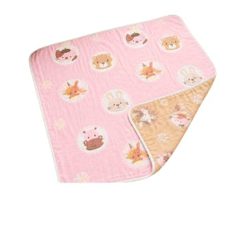 Babyholic 10 Layer Muslin Baby Blanket | 100% Muslin Cotton | 110 x 110 cm | Ultra Soft, Reversible, Breathable Baby Blanket for