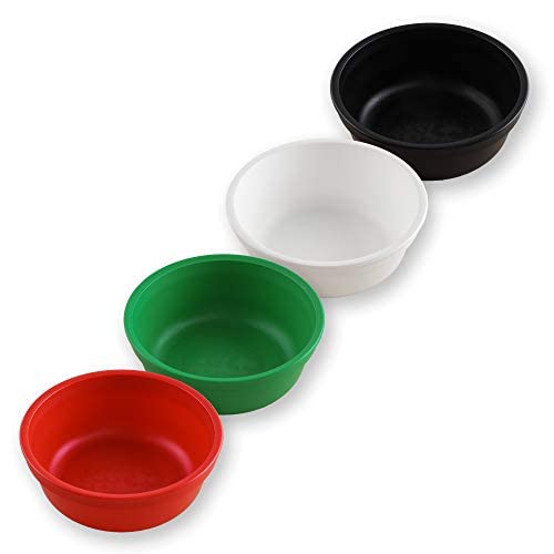 Re-Play 12 Oz. Toddler Bowls for Snack and Everyday Dining - Dishwasher and Microwave Safe - Made in USA - Set of 4-5.75 x 5.75