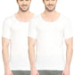 Vip Bonus Knit Shrunk MenS Antimicrobial Cotton Regular Fit Vest For Men | Combo Pack White