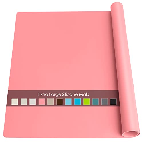 Extra Large Silicone Table Mat, Silicone Mat For Crafts Kids Dinner Placemat Desk Countertop Protector Heat Resistant Baking Mat