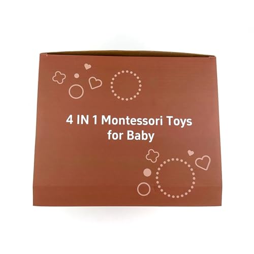 4 in 1 Baby Toy for 6 12 18 Month, Learning Toys for Babies 6-12 Months, Baby Busy Cube Toys, Stacking Toys, Unicorn Pull String