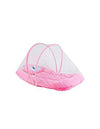 SAHILKids Velvet Toddler Baby Bedding Set with Foldable Mattress, Mosquito Net and Pillow(Pink)