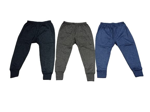 Tubination Kids Boys & Girls Pajami Woollen Winter Body Warmer Solid/Plain Thermal Pajama/Pajami Bottom  (Pack of 3) (18 to 2