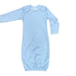 Laughing Giraffe Baby Infant Blank Long Sleeve Sleeper Gown With Mitten Cuffs (Blue, 0-3 Months)