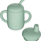 Cuddle Campus Sippy Cups,[4 In 1] 100% Silicone Toddler Cups,Shatterproof Straw Sippy Cup,Open Cup For 1/1+ Year Old Baby 7 Oz
