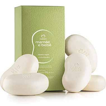 Natura - Linha Mamae E Bebe - Sabonete Em Barra Vegetal 5 X 100 Gr - (Natura - Mom & Baby Collection)