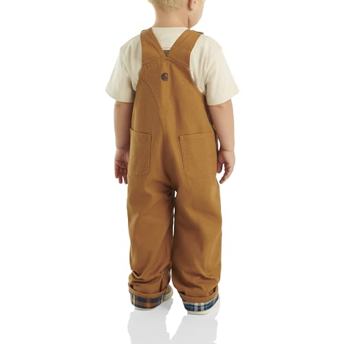 Carhartt Baby-Boys Washed Canvas Bib Overall, Carhartt Brown, 6 Months