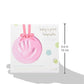 Tiny Ideas Diy Baby'S Print Handprint Or Footprint Keepsake No Bake Ornament With Ribbon, Baby Girl Nursery D  Cor, Pink