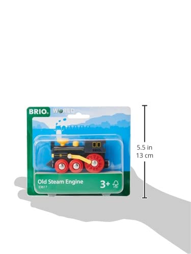 BRIO Old Steam Engine - Authentic Piston Action Toy | Ideal for Imaginative Play | Fully Compatible Wooden Railway Sets | Perfec