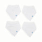 Little Unicorn Baby Bandana Bib 4 pack | Absorbent, Extra Soft Cotton for Drooling & Teething | Adjustable fit (White)
