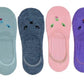 My E Shop NoShow Socks For GirlS  (Multicolour) Pack Of 4