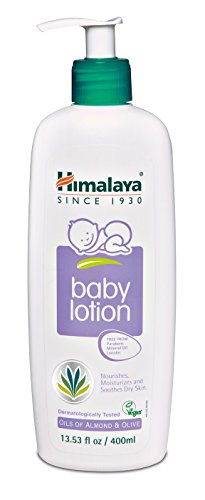 Himalaya Baby Lotion With Olive Oil And Almond Oil, Free From Parabens, Mineral Oil & Lanolin, Dermatologist Tested, 13.53 Oz (4