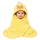 Babyholic Owl Hooded Baby Bath Towel, Soft Wraparound Towel with 3D Ears and Embroidered Face for Newborns & Infants, Yellow