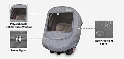Manito Melange Infant Car Seat Weather Shield (Black Grey)