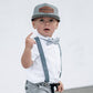 Born To Love Infant Snapback Hat - Toddler Sun Protection Hat- Baby Sun Hat Newborn - Beach Summer Boy Golf Newborn Hat - Grey/S