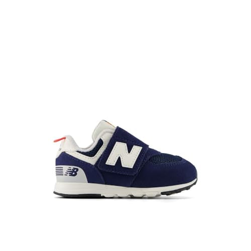 New Balance Baby 574 V1 New-B Hook And Loop Sneaker, Nb Navy/Blast Red, 3 Wide Us Unisex Infant