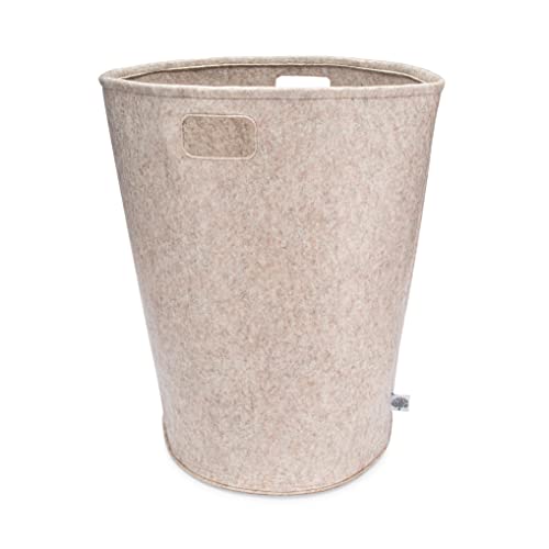 Parker Baby Nursery Laundry Hamper - Felt Storage Basket And Baby Hamper For Nursery (Oatmeal)