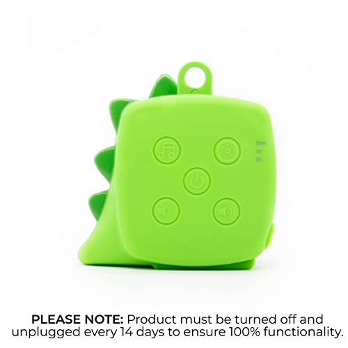 Yogasleep Pocket Baby Soother Dinosaur, White Noise Machine, 6 Soothing Sounds & Timer For Better Sleep, Includes Brown Noise &