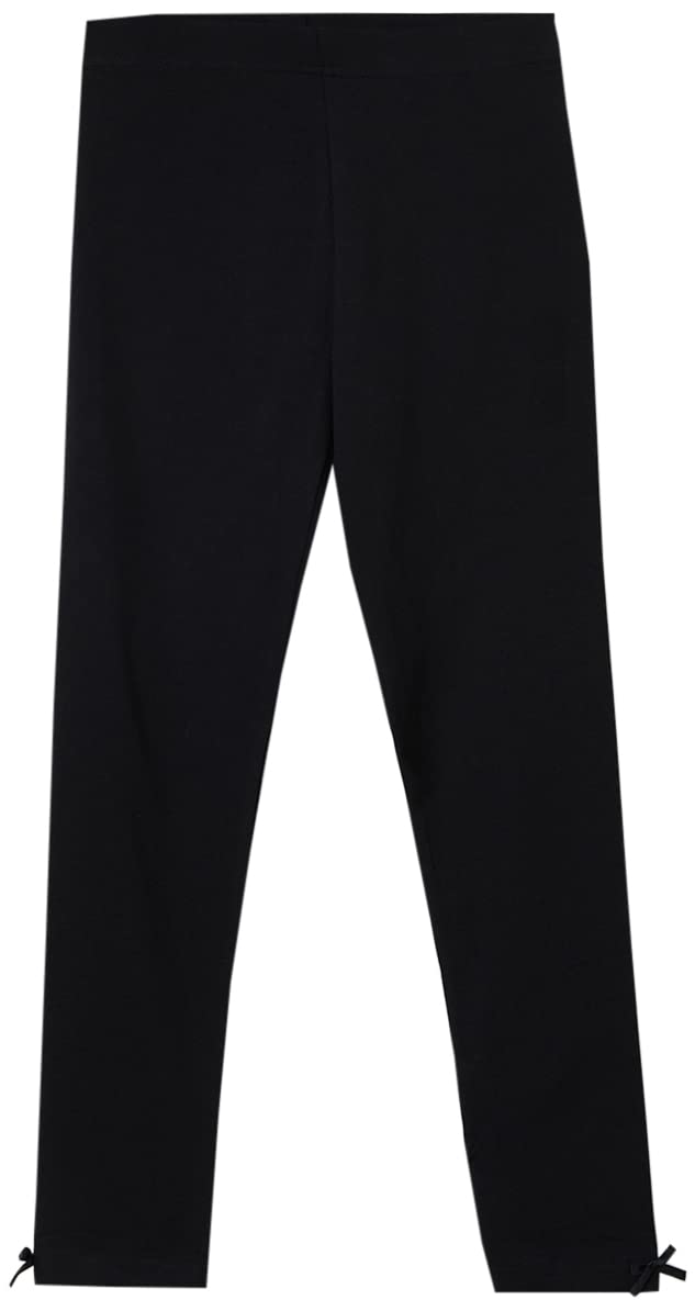 Max Girls Regular Fit Mid Rise Cotton Leggings (M22ELG17_Black_9 Years10 Years)