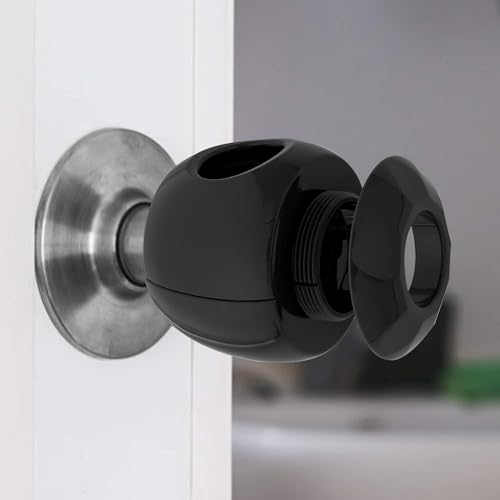 Black - Door Knob Baby Safety Cover - 5 Pack - Deter Little Kids From Opening Doors With A Child Proof Door Handle Lock - Driddl