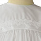 White Polycotton Christening Baptism Gown With Lace Trim & Bonnet - 6 Month