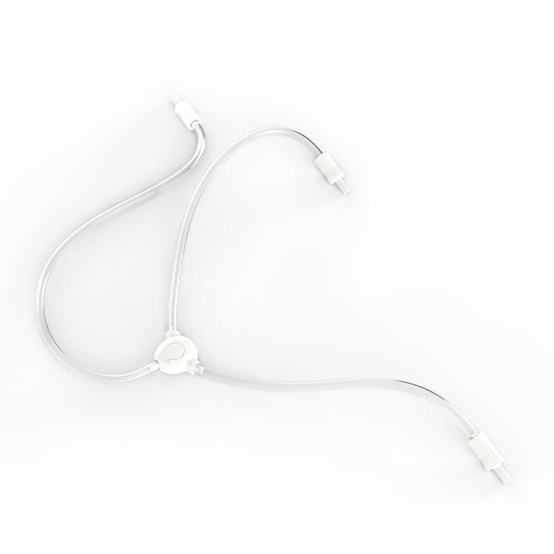 Bwcece Spare Y-Shape Tubing with Adapters,Wearable Milk Collection Cups Parts Replacement Works with Spectra