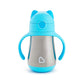 Munchkin? Cool Cat? Toddler Sippy Cup With Straw Cup, 8 Ounce, Stainless Steel, Blue