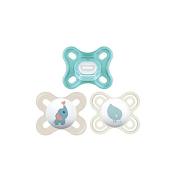 Mam Pacifier Newborn Variety Pack (1 Comfort, 1 Perfect Start, 1 Newborn Original Start) Best Pacifier For Breastfed Babies, 0-3