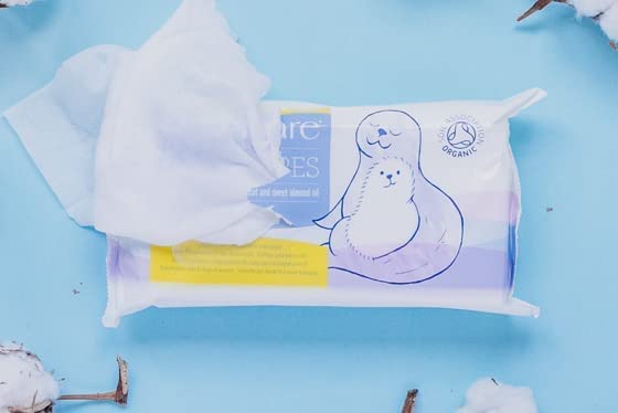 Natracare Organic Cotton Baby Wipes 50 ct (12-Pack)