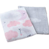 Softsens Little Dreamers Organic Muslin Swaddle  Pack of 2  White & Grey