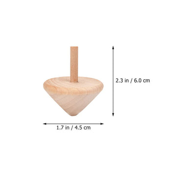 Nuobesty Wooden Spinning Top Unfinished Wood Tops Craft Gyroscopes For Diy Kids Children Toy Party Favor New Year 12Pcs