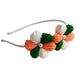 Belleza Crafting With Creativity Tricolor Handmade Yarn Flower Headband For Girls| Soft Hair Band For School, Festive & National