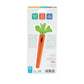 Nuby Silicone Carrot Tube Teether - Baby Teething Toy - Massaging Bristles for Sore Gums - 3+ Months