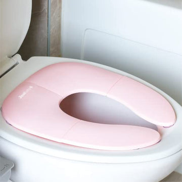 Jool Baby Folding Travel Potty Seat For Toddlers, Fits Round & Oval Toilets, Non-Slip Suction Cups, Includes Free Travel Bag (Pi