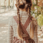 The Printed Turtleneck - Mauve Check