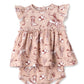 Wild Wrangler/Pink Bamboo Cowgirl Western Skirted Bodysuit