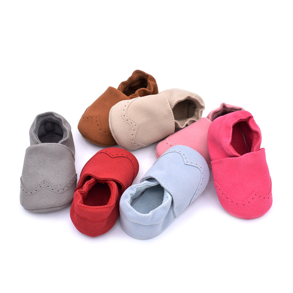 babyshoes Spring and Autumn New Frosted leather baby shoes 0-1 years old soft soled toddler shoes 7 color baby shoes B605